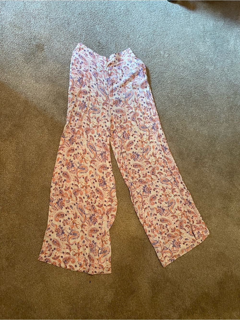 Jessica Simpson Pink Paisley Wide Leg Pants